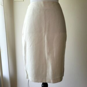 Escada Metallic Ivory pencil skirt